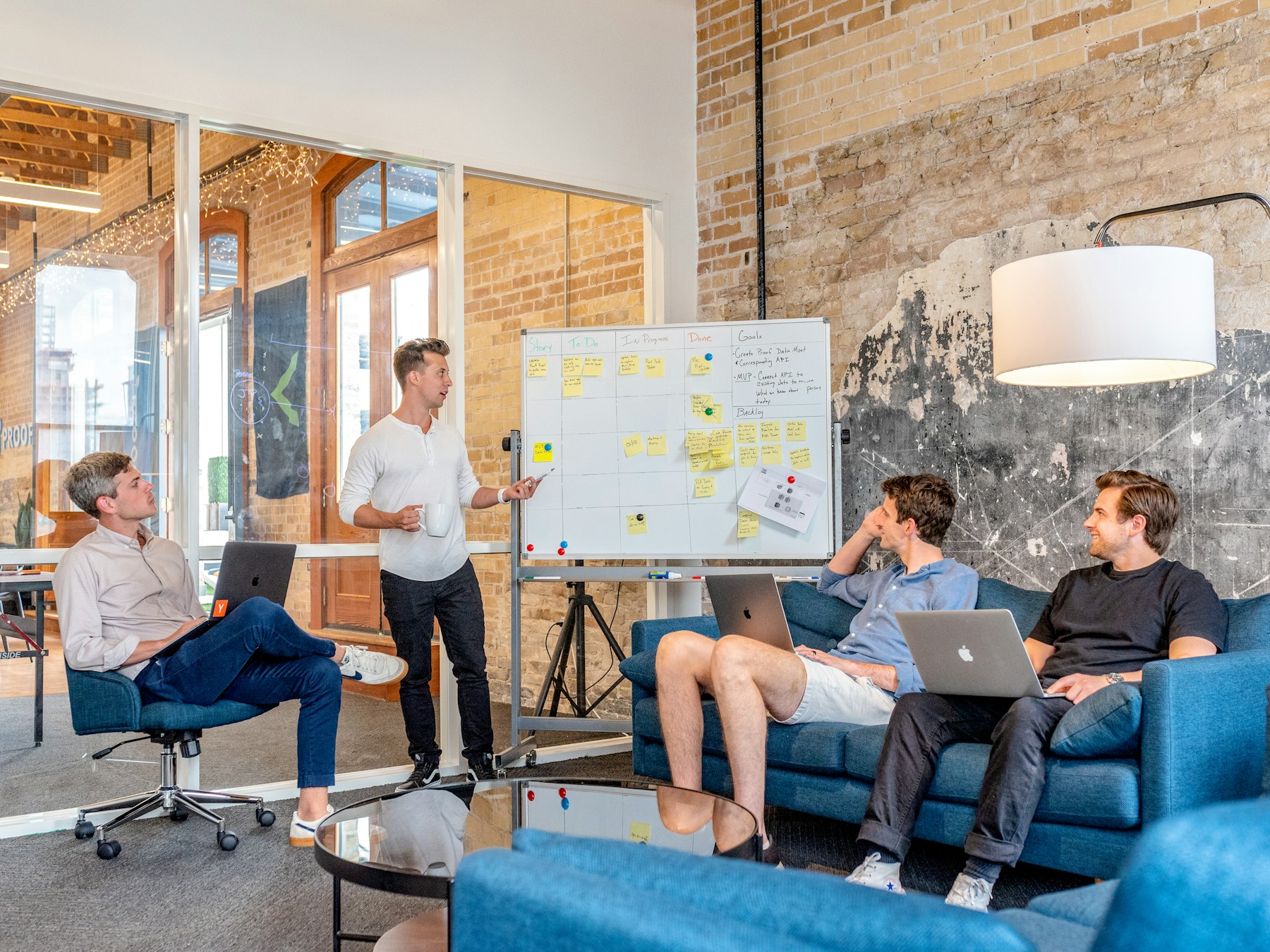 Team meeting in a modern office